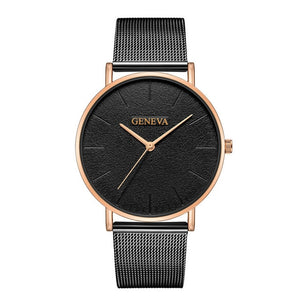 Hot Sale Ultra-thin Women's Watch 2019 Men's Watch Luxury Saat Rose Gold Mesh Stainless Steel Women's Watches Female Male Clock