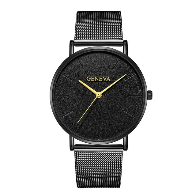 Hot Sale Ultra-thin Women's Watch 2019 Men's Watch Luxury Saat Rose Gold Mesh Stainless Steel Women's Watches Female Male Clock