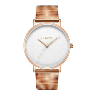 Hot Sale Ultra-thin Women's Watch 2019 Men's Watch Luxury Saat Rose Gold Mesh Stainless Steel Women's Watches Female Male Clock