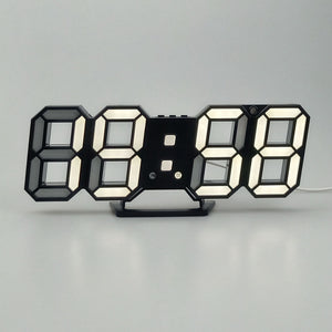 3D LED Wall Clock Modern Digital Alarm Clocks Display Home Kitchen Office Table Desk Night Wall Watch 24 Or 12 Hour Display