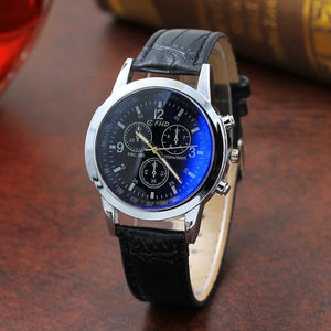 Fashion Faux Leather Mens Men's Watch Leather Military Casual Luxury Brand Quartz Wristwatches Stainless Business reloj hombre