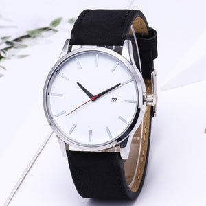 relogio masculino Men's Watch Complete Calendar Wristwatch Brown Leather Quartz Sport Watch Men Clock Gents Watches reloj hombre