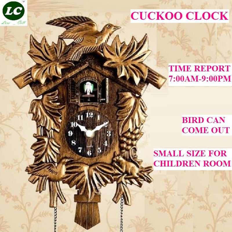 Cuckoo Clock Living Room Wall Clock Bird Cuckoo Alarm Clock Watch Modern Brief Children Unicorn Decorations Home Day Time Alarm