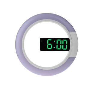 3D LED Digital Table Clock Alarm Mirror Hollow Wall Clock Modern Design Nightlight Wall Watch For Home Living Room Decorations