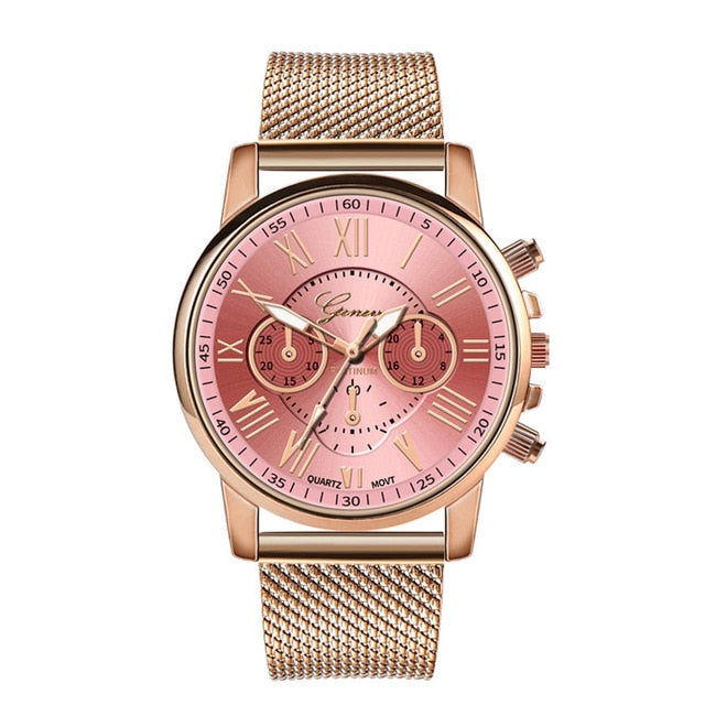 Hot Selling GENEVA Women's Casual Silicone Strap Quartz Watch Top Brand Girls Bracelet Clock WristWatch Women Relogio Feminino