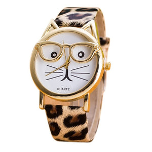 Cute Cat Women's Quartz Watches Kids Wristwatch Gifts Relogio Feminino Clock Women Ladies Dress Watches NewN