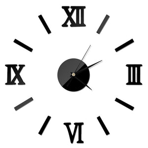 wall clock digital watch home clocks Living Room sticker home decor relojes adhesivos decorativos para paredes