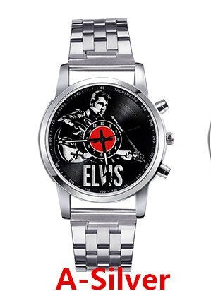 New fashion steel Elvis Presley watch Men's luxury quartz wristwatches promotion commemorate Elvis Presley relogio feminino