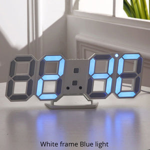 3D LED Wall Clock Modern Design Digital Table Clock Alarm Nightlight Saat reloj de pared Watch For Home Living Room Decoration