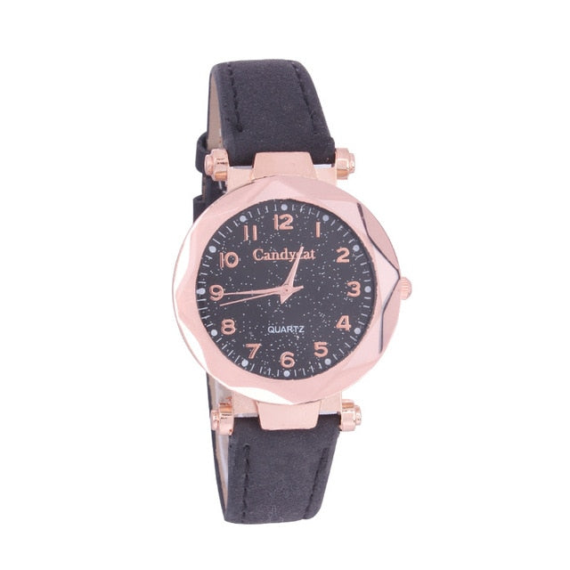 Luxury Women's Watches Fashion Starry Sky Ladies Women Watches Casual Leather Quartz Wrist Watch relogio feminino zegarek damski