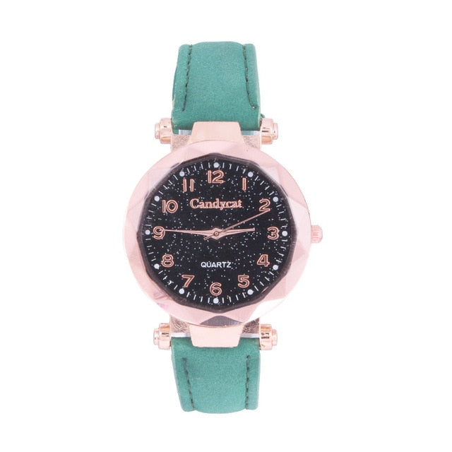 Luxury Women's Watches Fashion Starry Sky Ladies Women Watches Casual Leather Quartz Wrist Watch relogio feminino zegarek damski